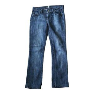 7 For All Mankind Women's Straight Leg Dark Wash Denim Jeans - Size 25
